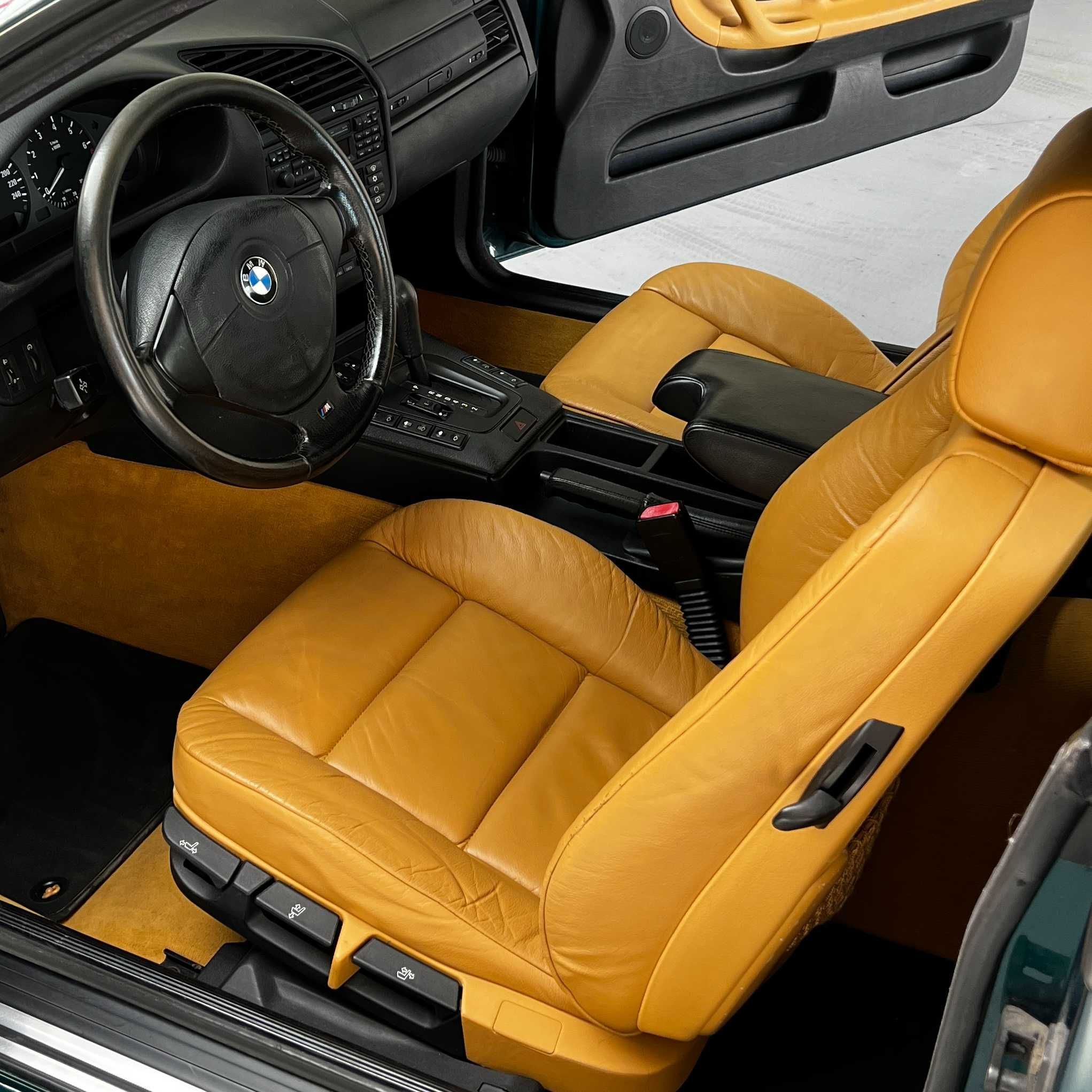 BMW E36 cabrio 2.8 litra, boston green, piękny config i stan