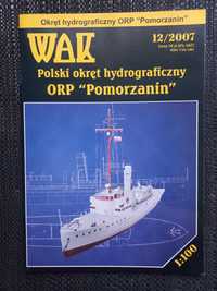 Model Kartonowy WAK 12/07 Polski okręt hydrograficzny ORP Pomorzanin