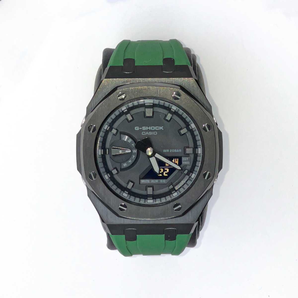 Spersonalizowany Casioak Zielony Casio G-SHOCK Czarna Tarcza