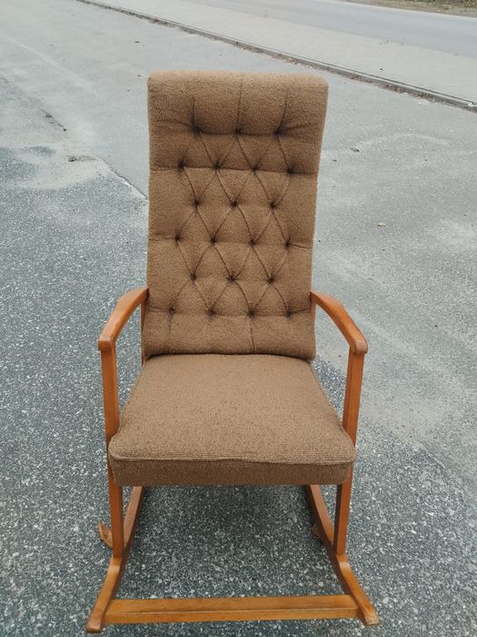 Fotel bujany vintage lata 70 design