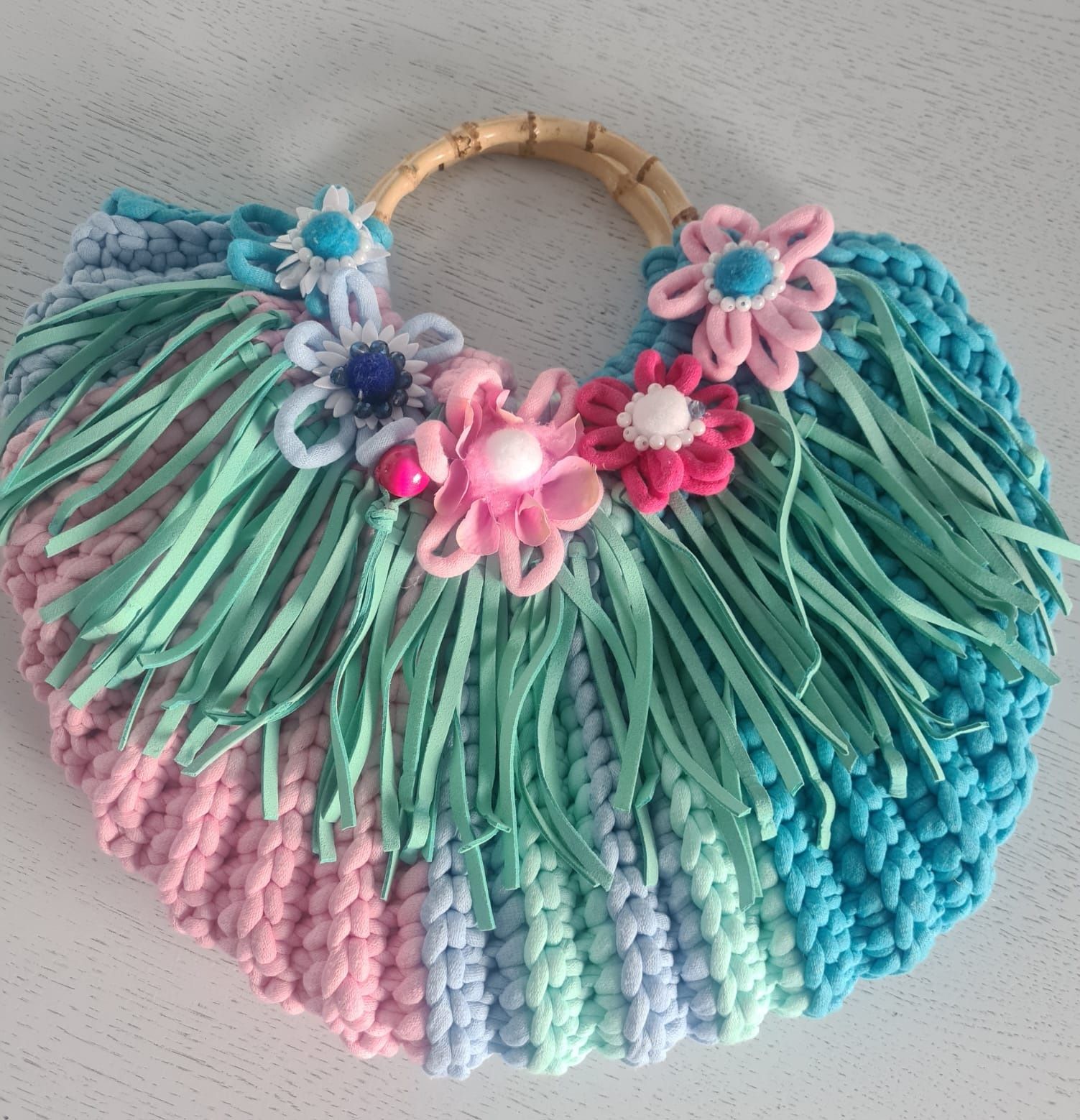 Torebka Boho, Stylowa torebka handmade.