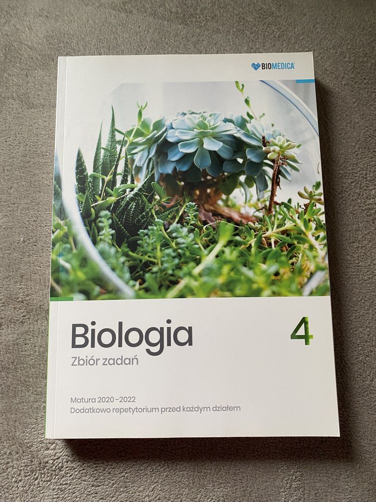 4 zbiory zadań do matury z biologii BIOMEDICA