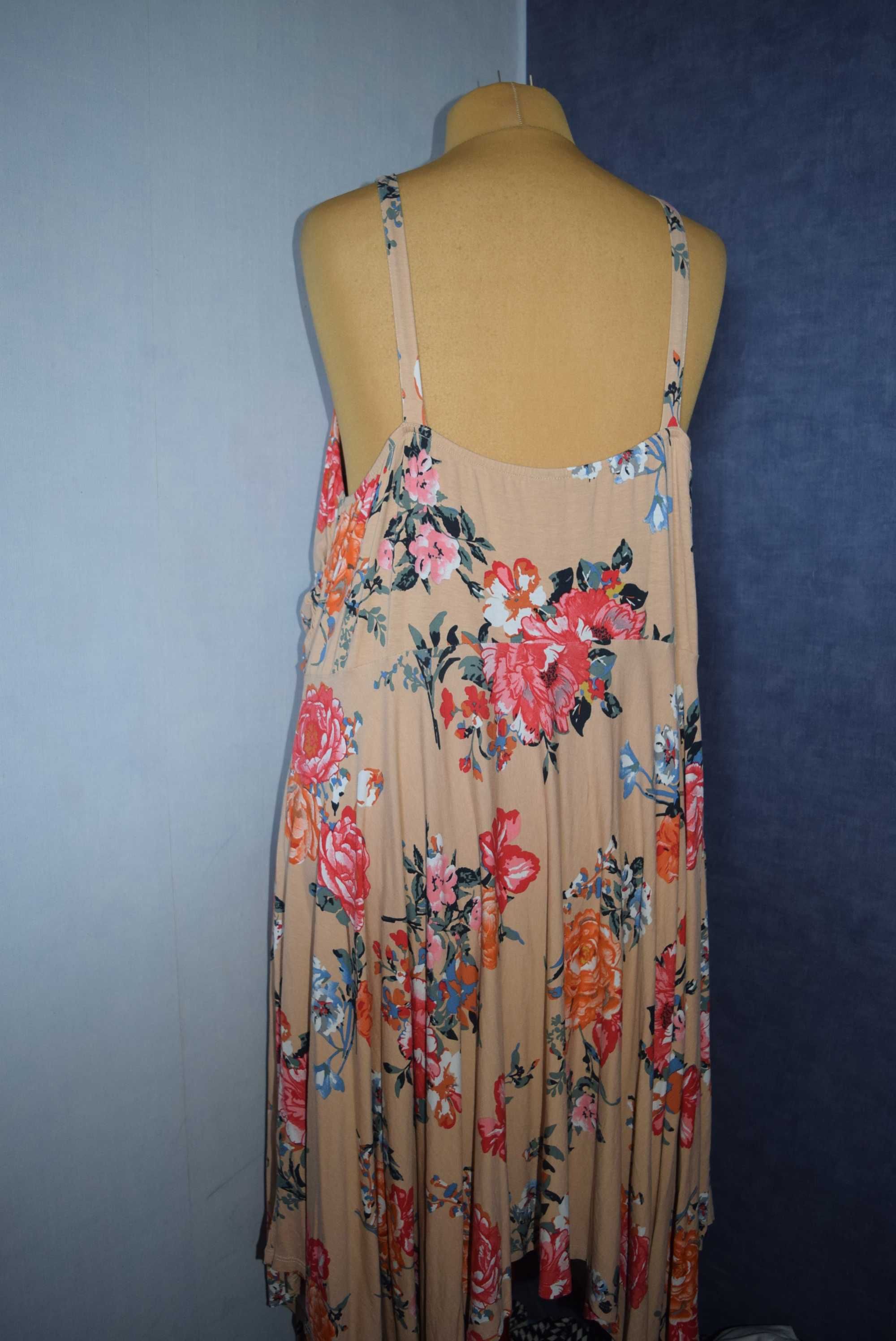 BodyFlier Piękna sukienka letnia w kwiaty z wiskozy_52