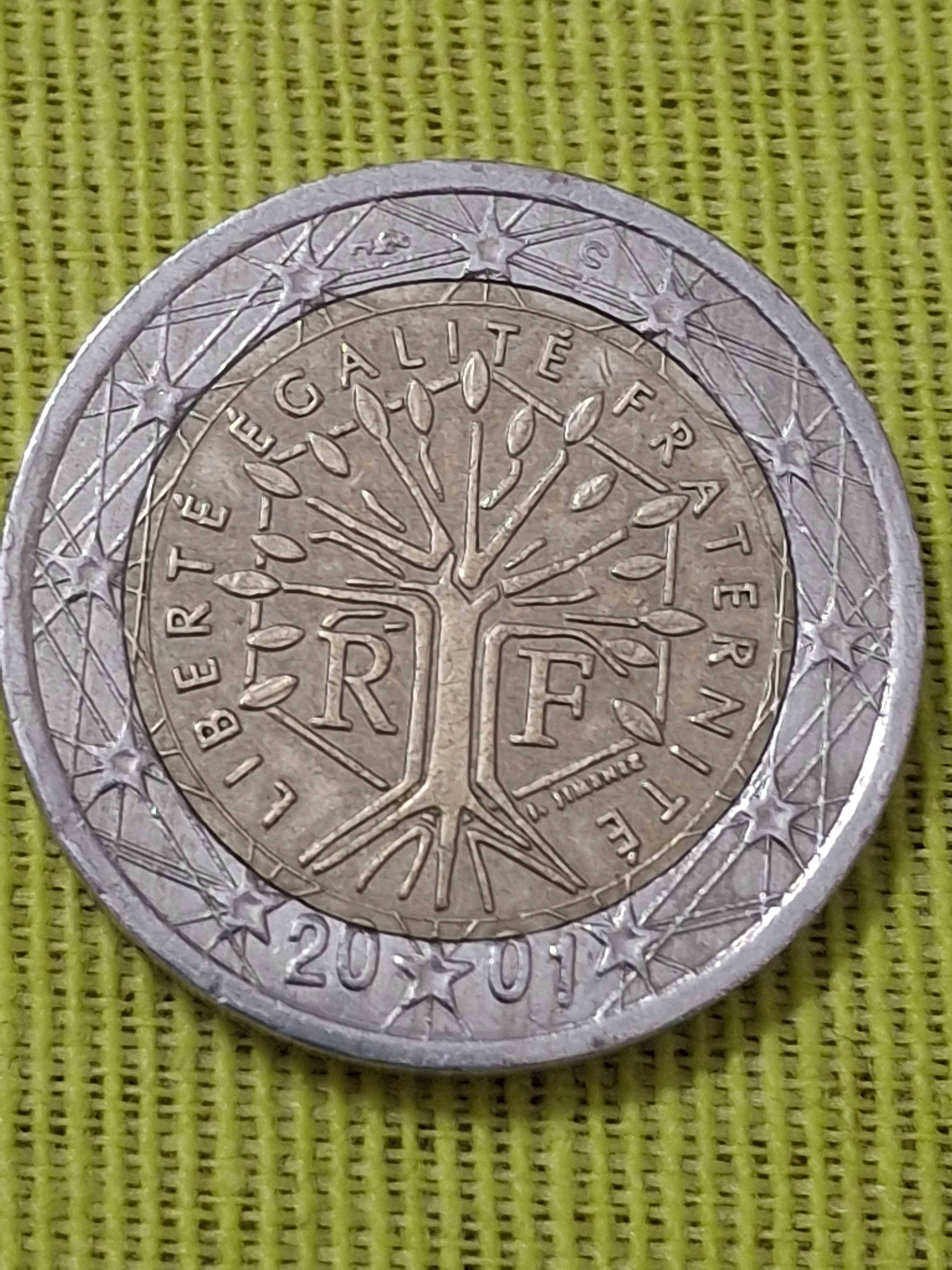 Moedas de 2 euros 2001 defeito
