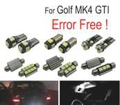 KIT COMPLETO DE 15 LAMPADAS LED INTERIOR PARA VOLKSWAGEN VW GOLF 4 MK4 JETTA GTI 99-05