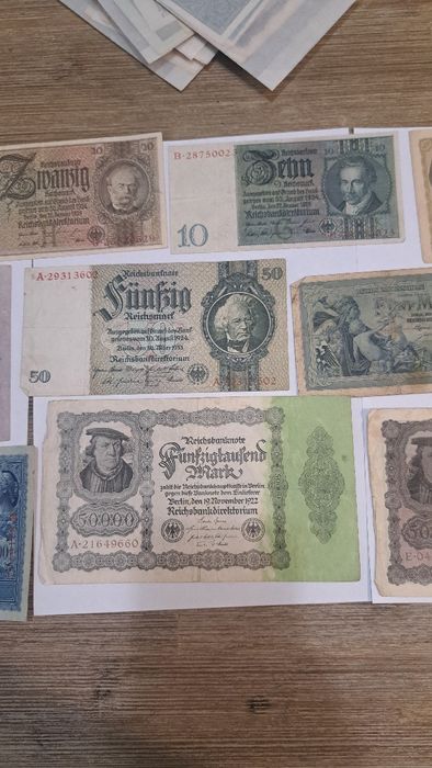 40-E zestaw banknotów Niemieckich