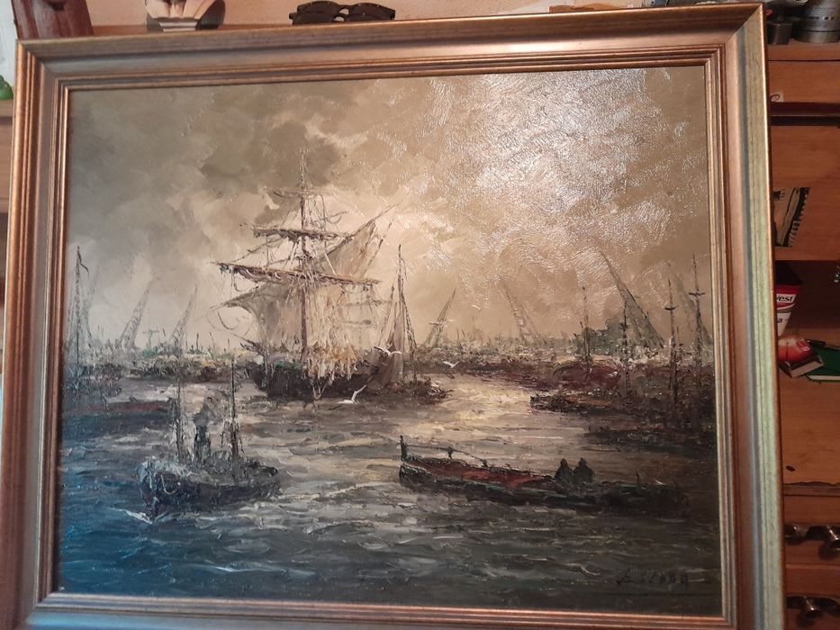 Quadro pintura com moldura