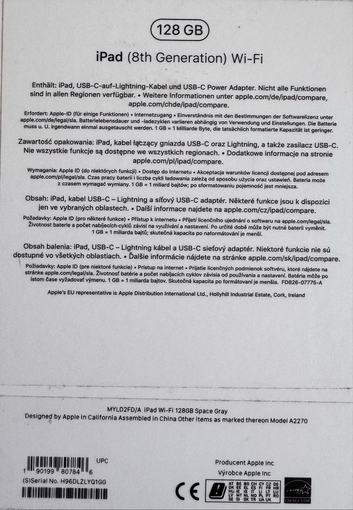 Apple iPad 8. generacji Wi-Fi 128 GB