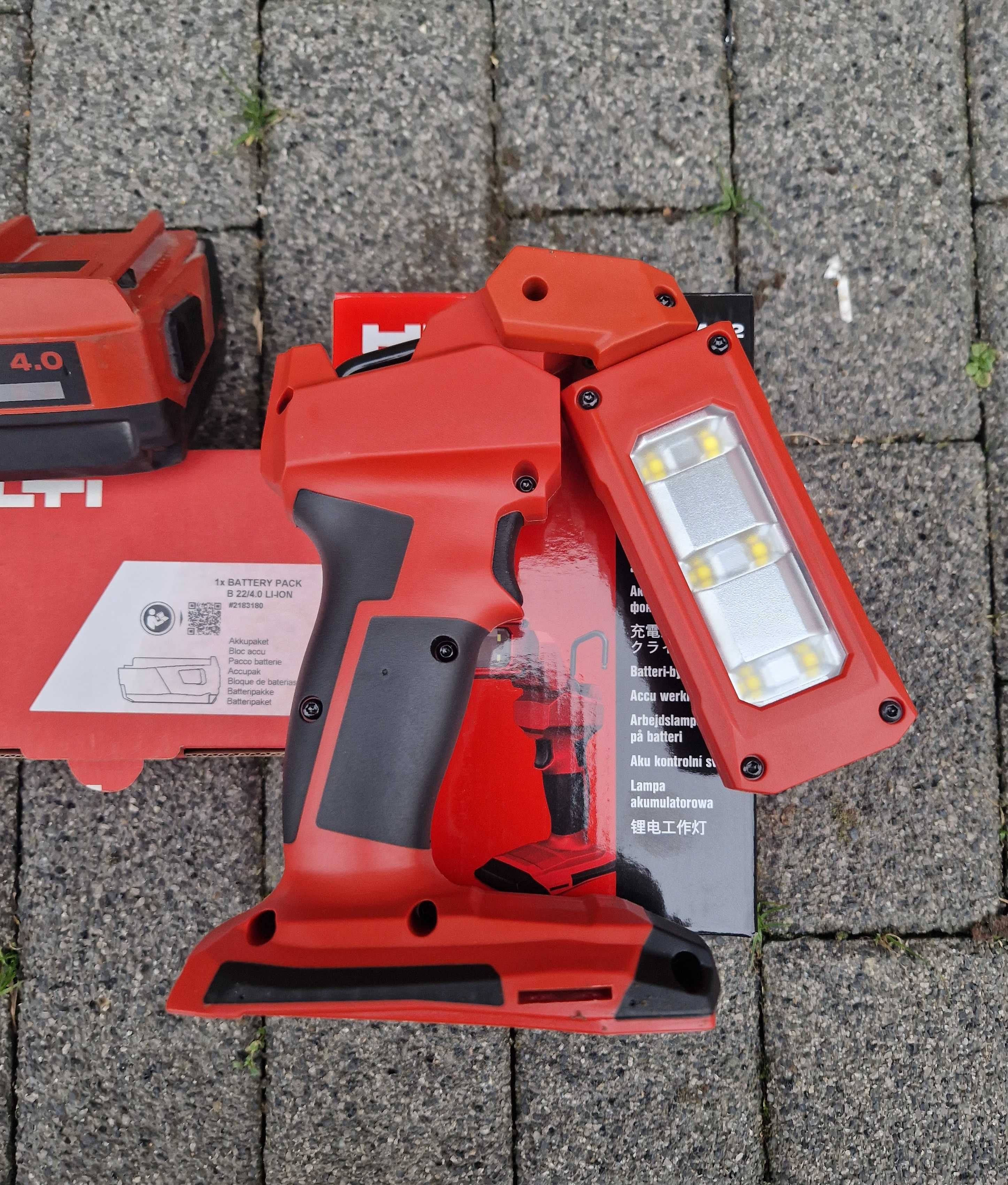 Latarka robocza budowlana akumulatorowa Hilti SL 2-A22 4,0 Ah B22