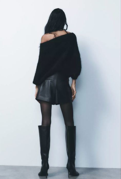 Кожана коротка спідниця шорти Zara XS, S, М спідниця Зара,