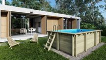 Basen ogrodowy drewniany Aqua 4,65x2,85 H.1,24 m BAS7306OSPI