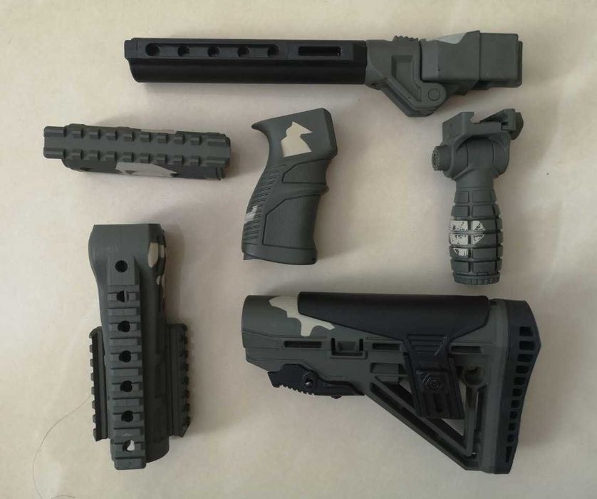 Обвес на АК74 АК47 тюнинг приклад АК складной телескопический обвіс 03