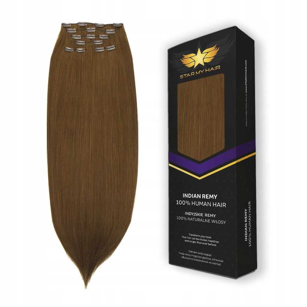 Włosy doczepiane naturalne CLIP-IN 70 - 75 cm 175g Gęste