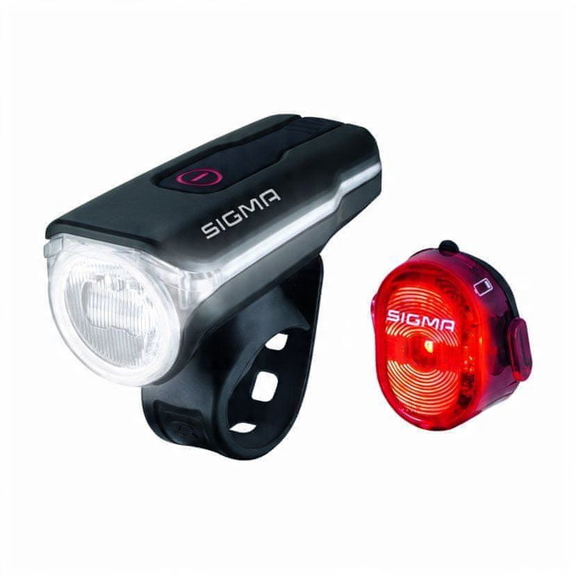 Oświetlenie rowerowe Sigma Sport Aura 60 USB + Nugget II Set