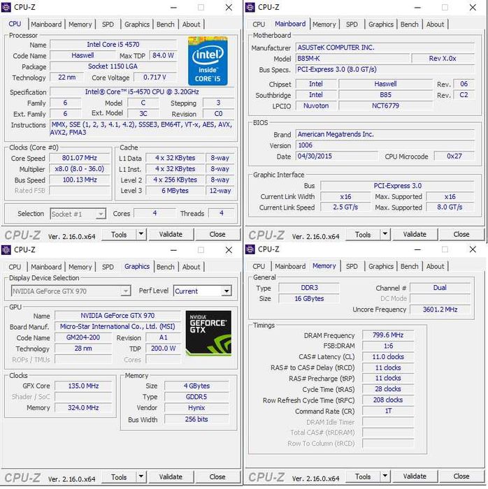 Komputer Gamingowy i5, 16GB RAM, GeForce GTX970 4GB, 250GB SSD + 1TB