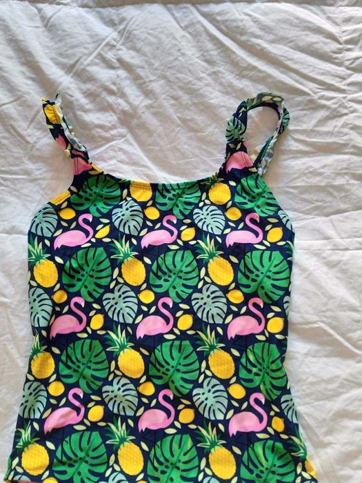 Купальник слитный зеленый