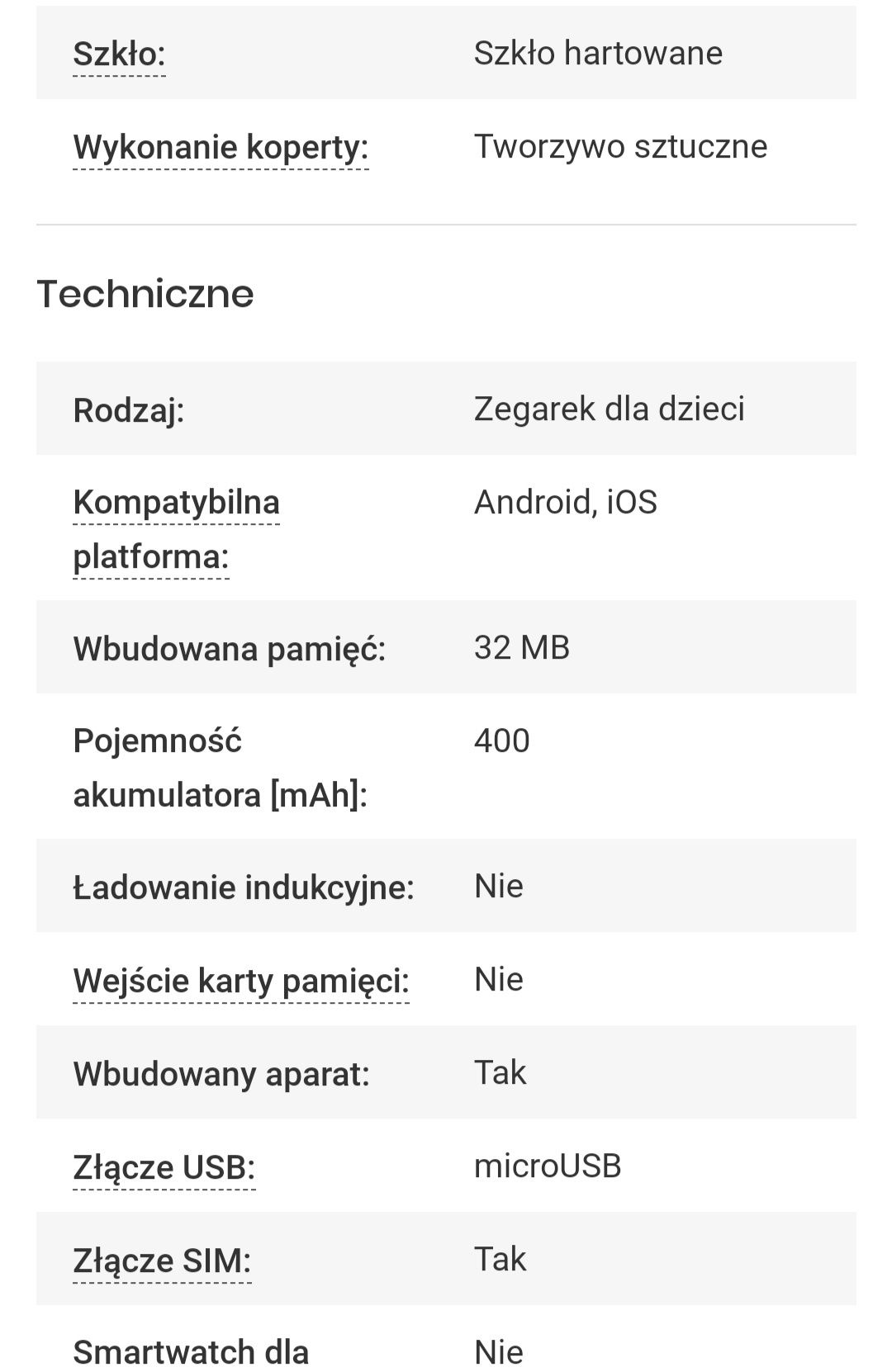 Zegarek smartwatch dla dzieci