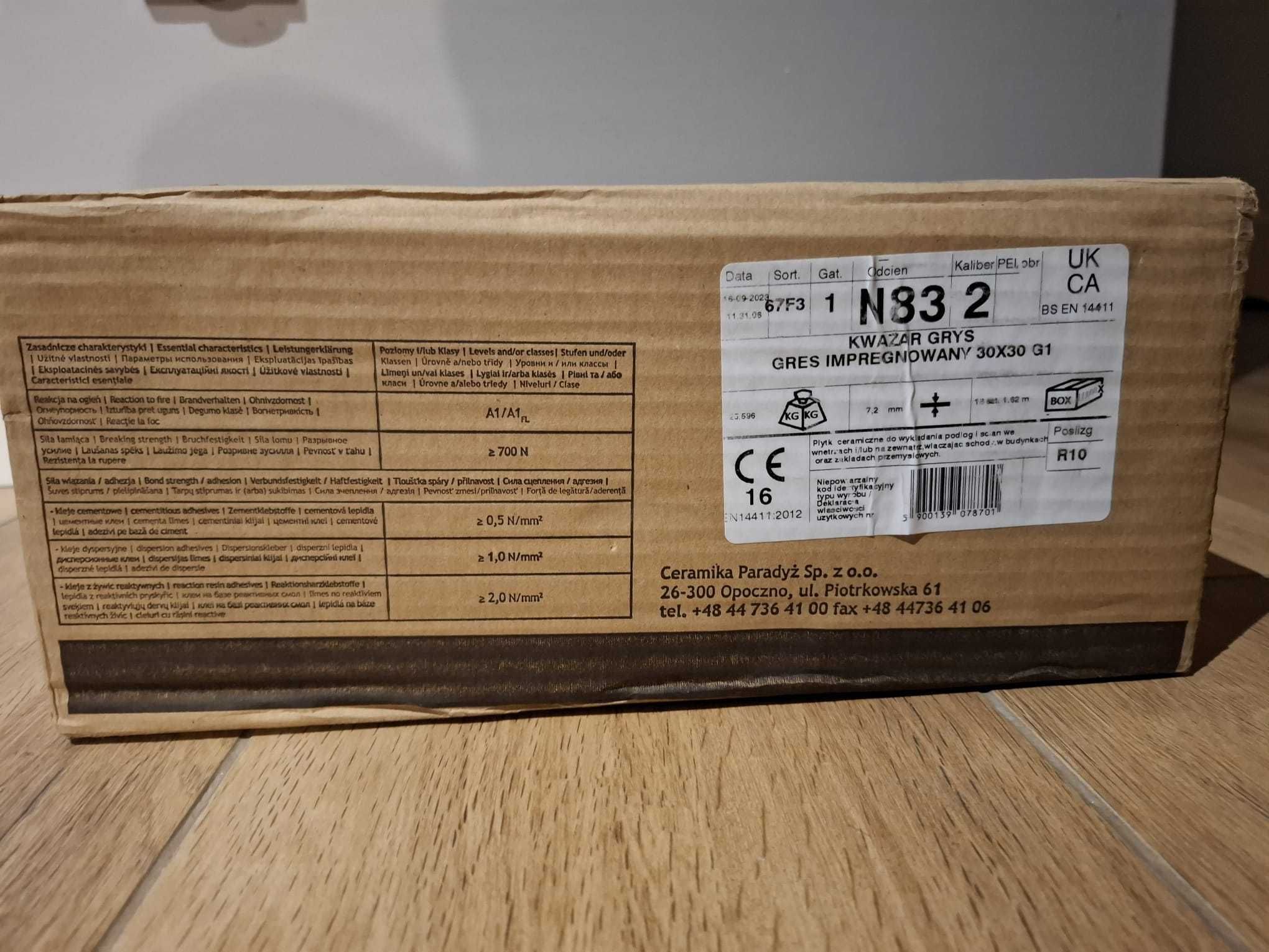 Gres techniczny impregnowany Ceramika Paradyż KWAZAR grys 30 x 30 cm
