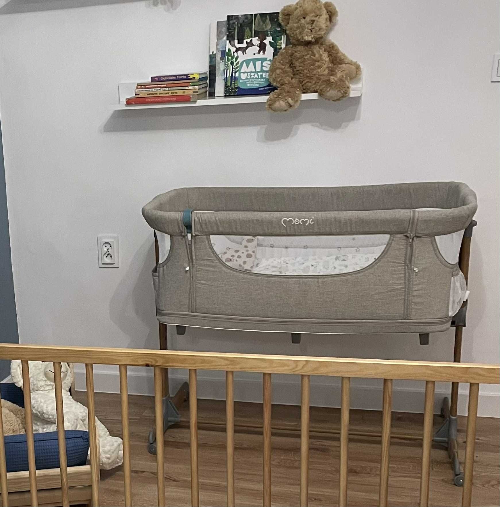 MoMi SMART BED łóżeczko dostawne 4w1 BEŻOWE