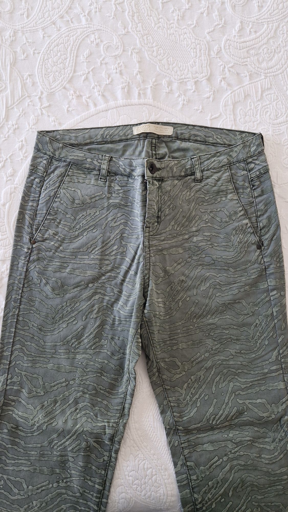 Calças Verdes Zara tamanho 36