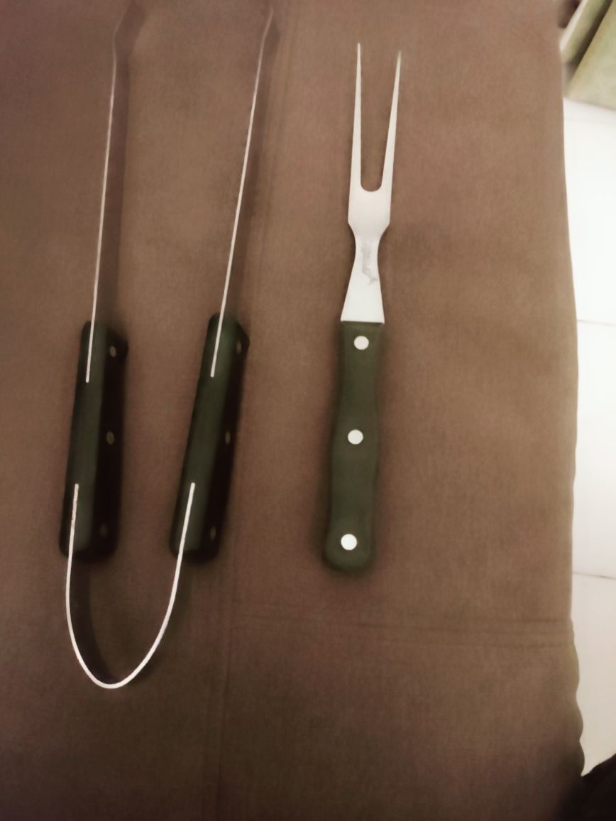 Pinça e garfo churrasco