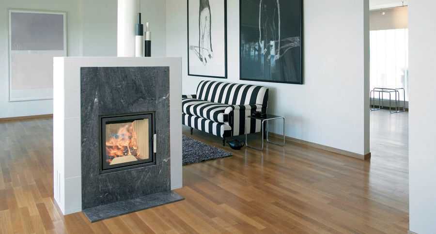 Jersey - gotowy kominek vis a vis dwustronny - Nordpeis WYPRZEDAŻ