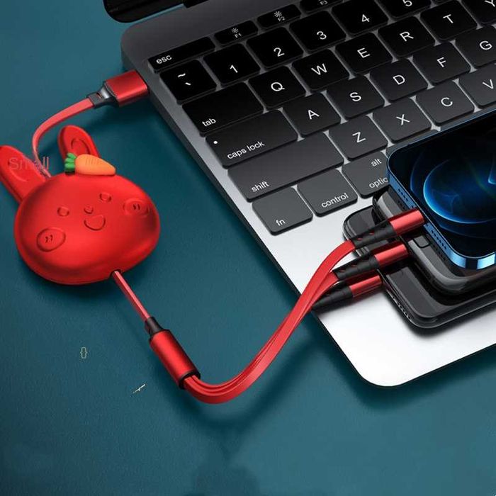 Kabel ładowarka 3w1 Micro USB typ C ładowarka kabel do iPhone Samsung