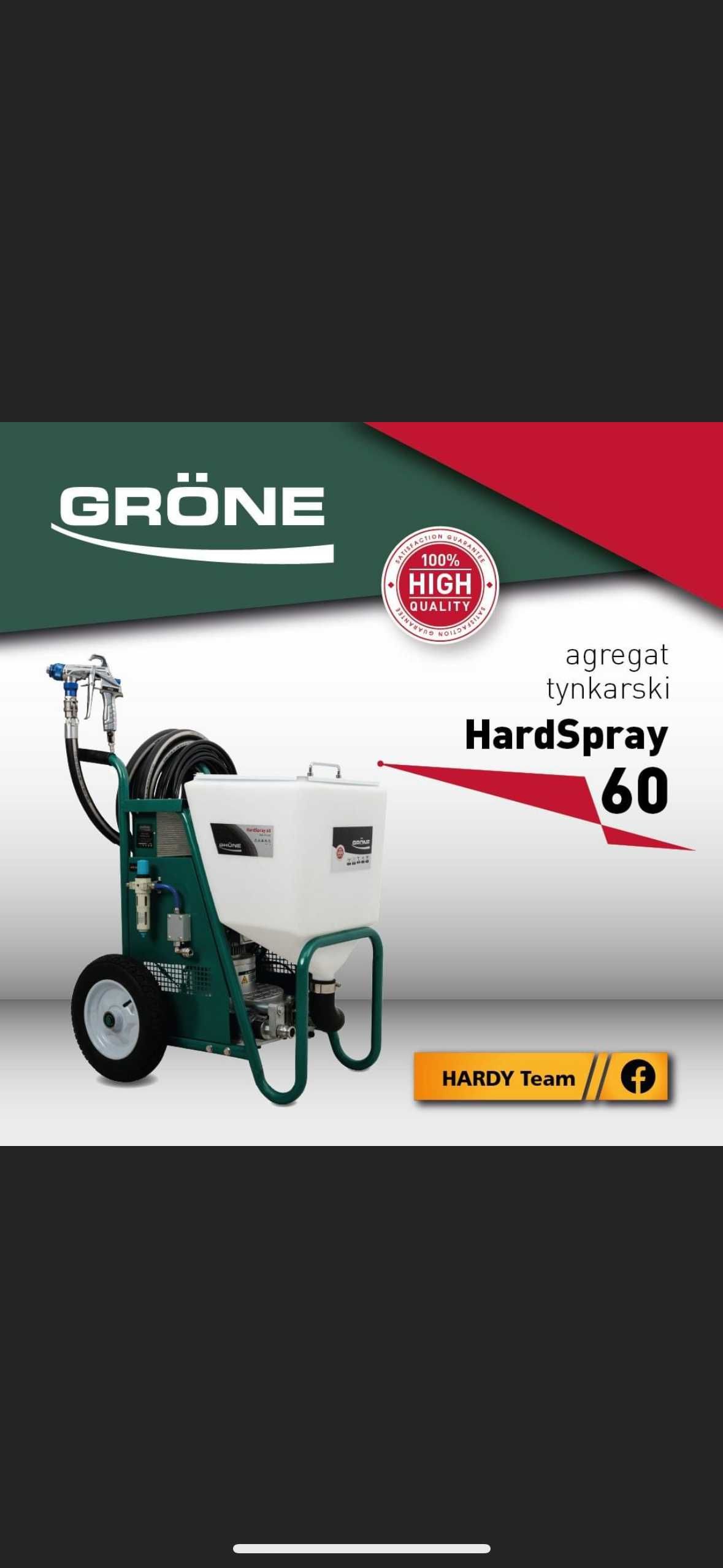 Agregat tynkarski HARDSPRAY 60 Grone do tynku gładzi kleju