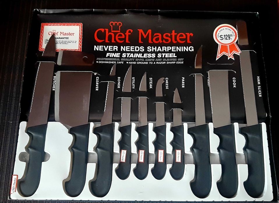 nowy zestaw noży Chef Master 10 części