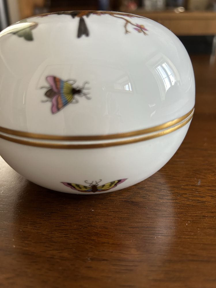 Caixa porcelana Herend Rothschild birds