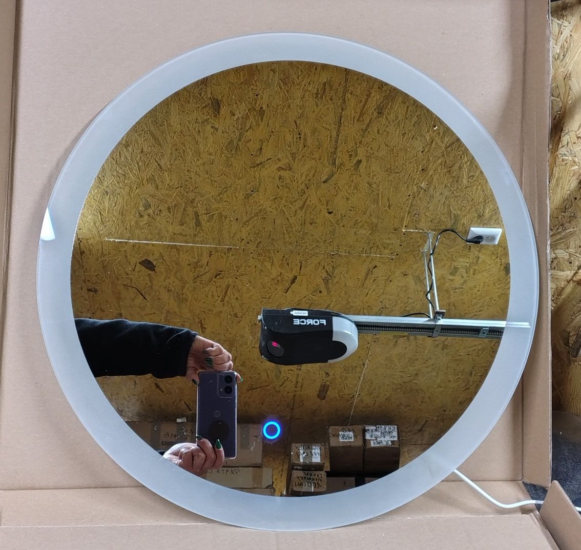 Venti 50 cm Okrągłe lustro łazienkowe z oświetleniem LED