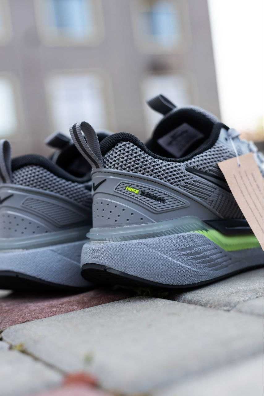 Чоловічі кросівки Nike Zoom сірий з зеленим 3286-3 ТОП