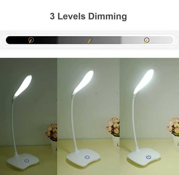 Lampka na biurko - do nauki - NOWA - akumulatorowa - LED - 4szt