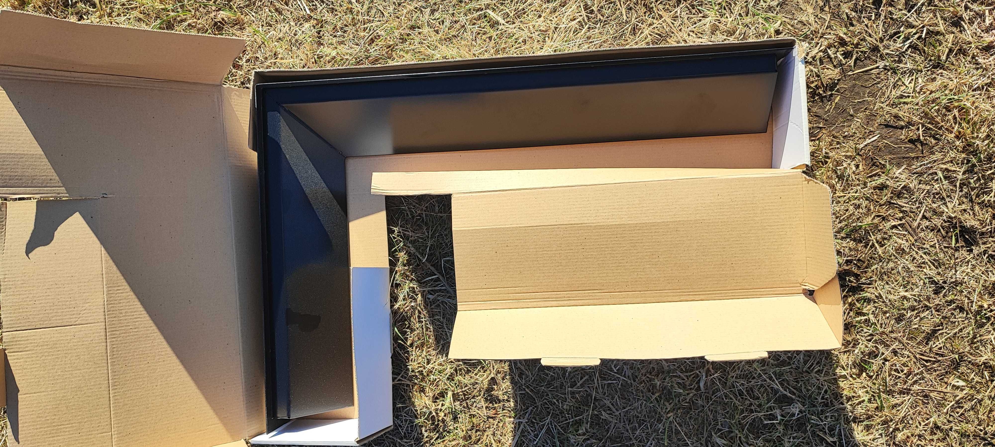 Kratka kominkowa 400x600x90 PRAWA LUFT NAROŻNA wentylacyjna czarna