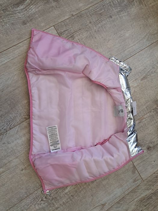 Bezrękawnik/ kamizelka dziewczęca, srebrna - rozm 122