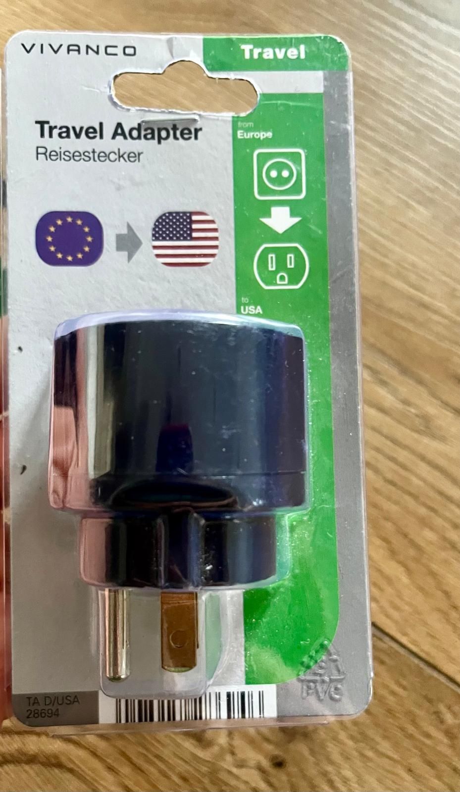 NOWE !! zestaw 2 x Vivanco adaptery oryginalnie zapakowane UE - USA