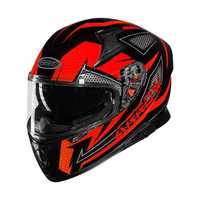 Kask Motocyklowy Integralny Arrow OZONE Black/Grey/Fluo Red