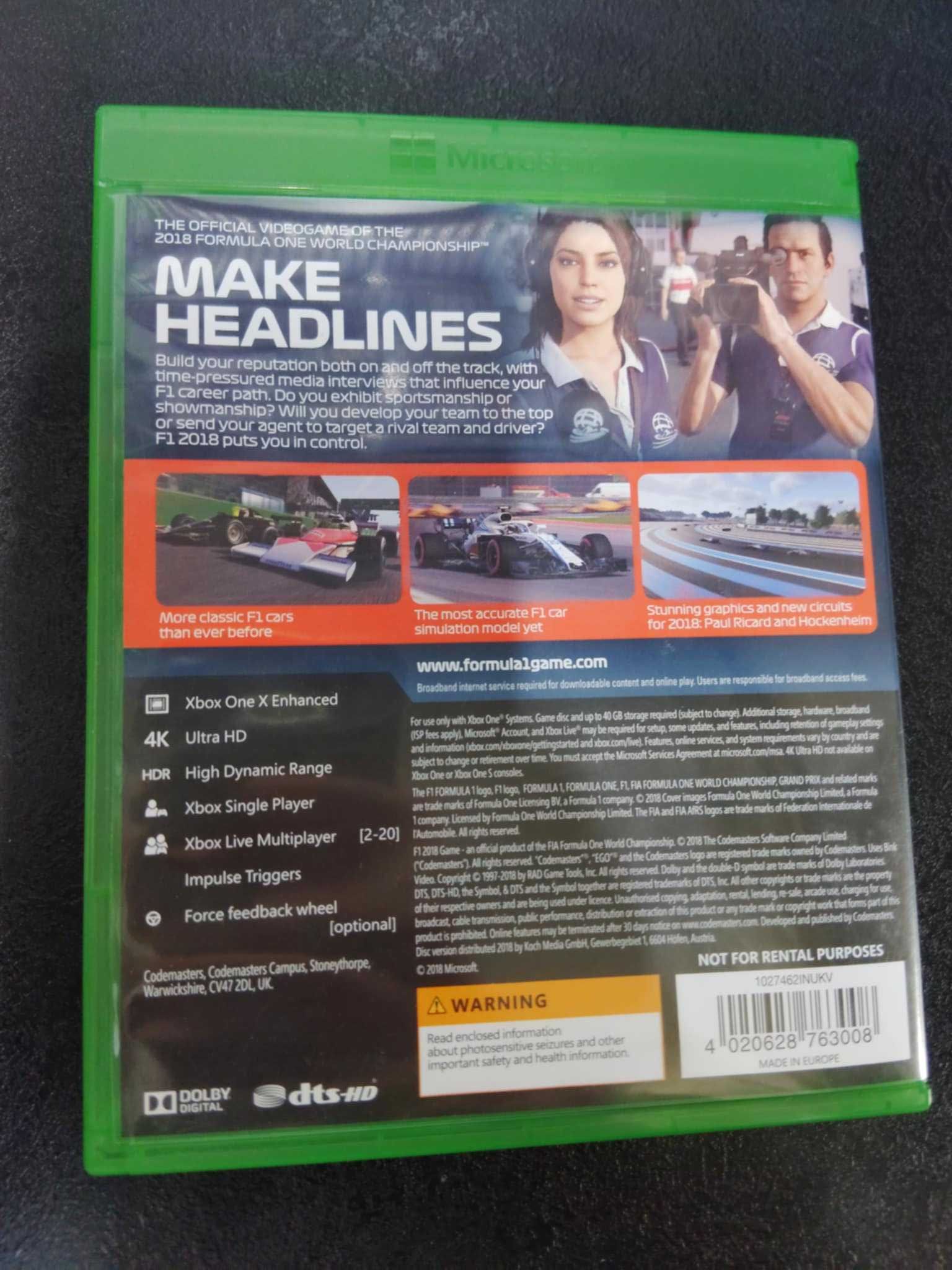 F1 2018 Xbox One Polskie napisy są w grze