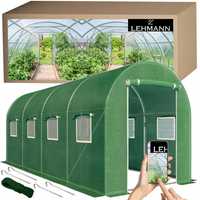 Tunel foliowy LEHMANN duży zielony foliak ogrodowy 2,5x4x2m