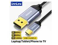 Кабель Unnlink USB-C to DisplayPort DP1.4 1/2/3m 8K/60Hz, 4K/144Hz