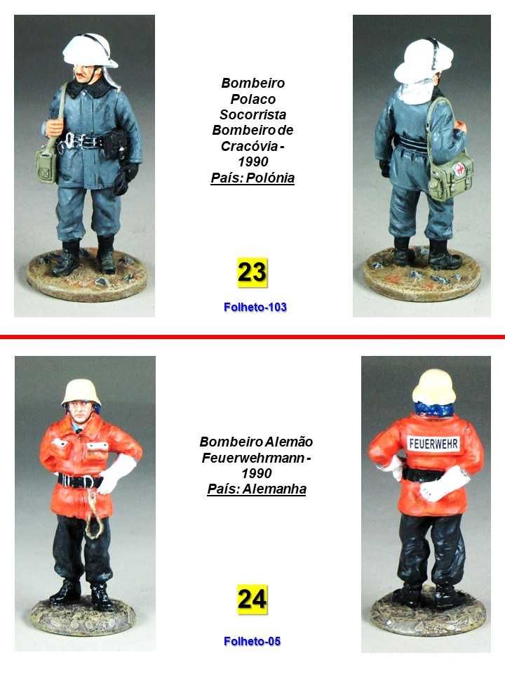 Bombeiros/47 - figuras de chumbo "2" pintados á mão