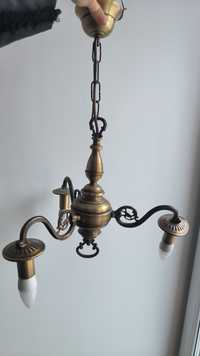 Złoty żyrandol lampa