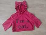 Bluza kot z kapturem uszy kota S