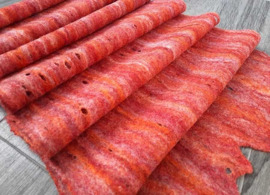 Шарф валяний жіночий, шарф-павутинка, шарф ручна робота