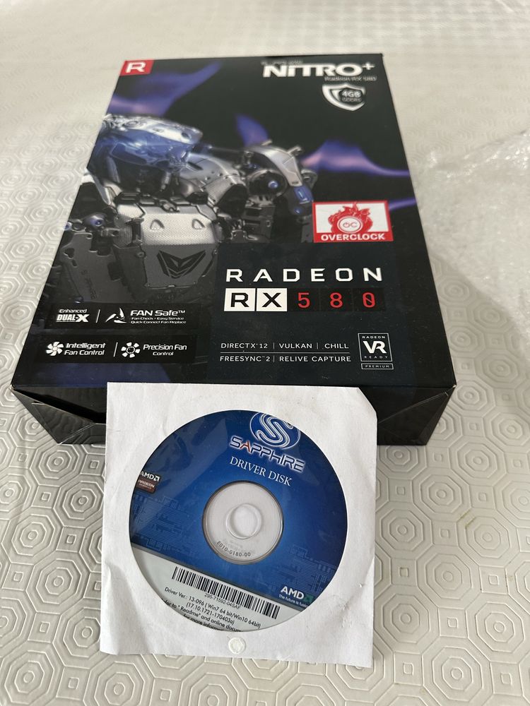 Placa Gráfica Sapphire Nitro+ RX 580 4GB – Caixa original