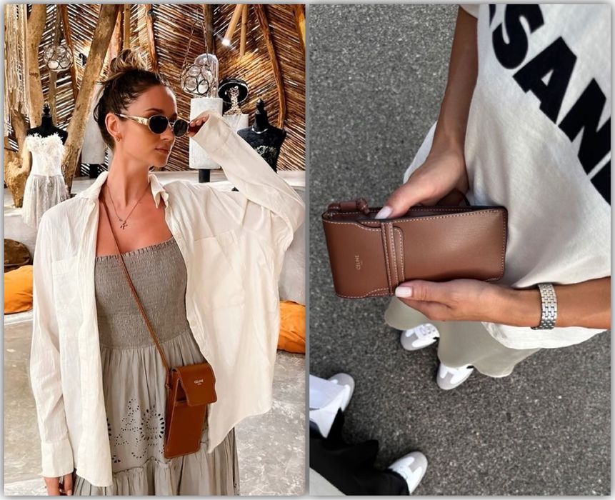 Чехол у стилі Celine селін чохол для окулярів коричневий футляр