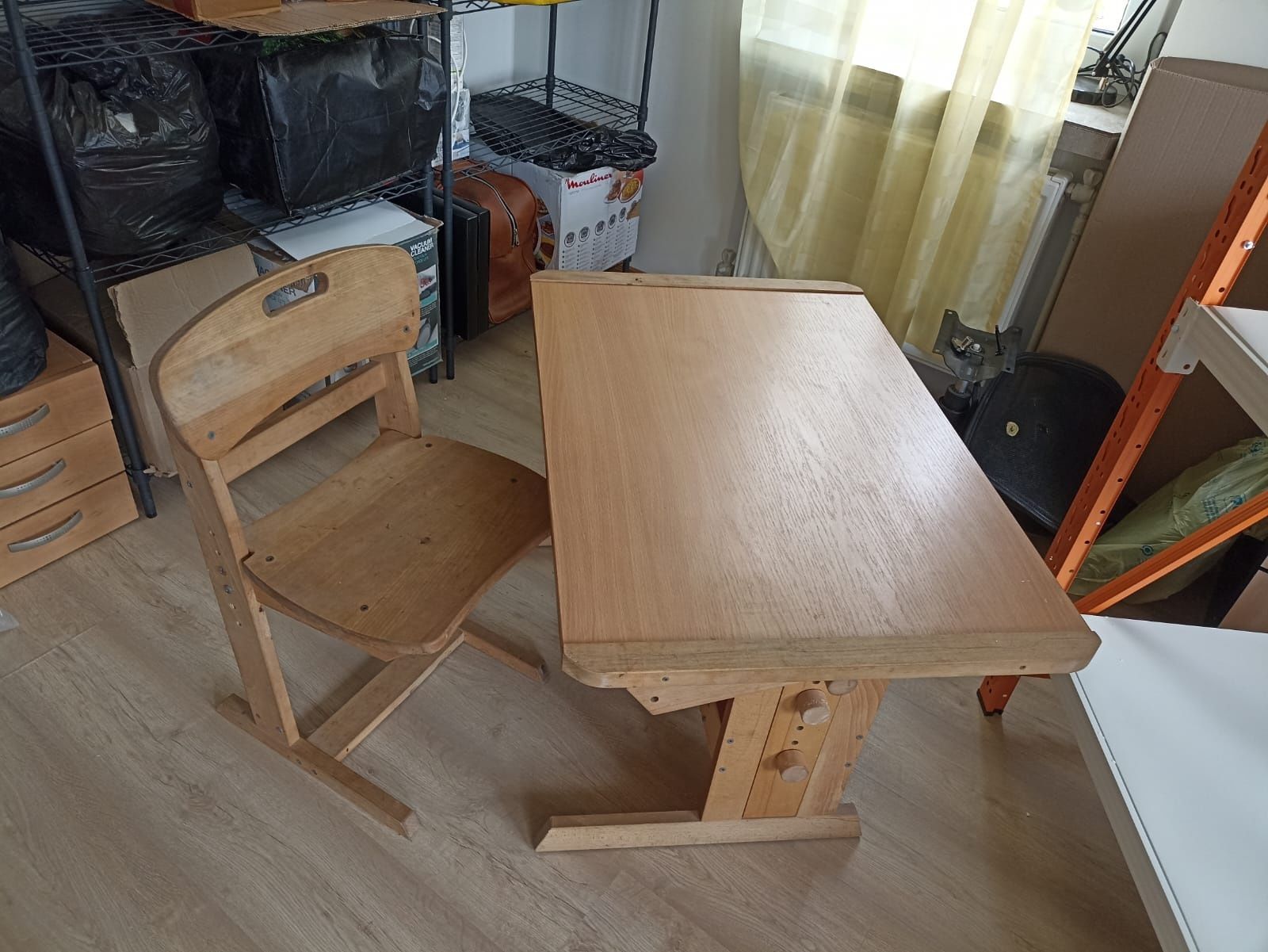 Деревянная школьная парта