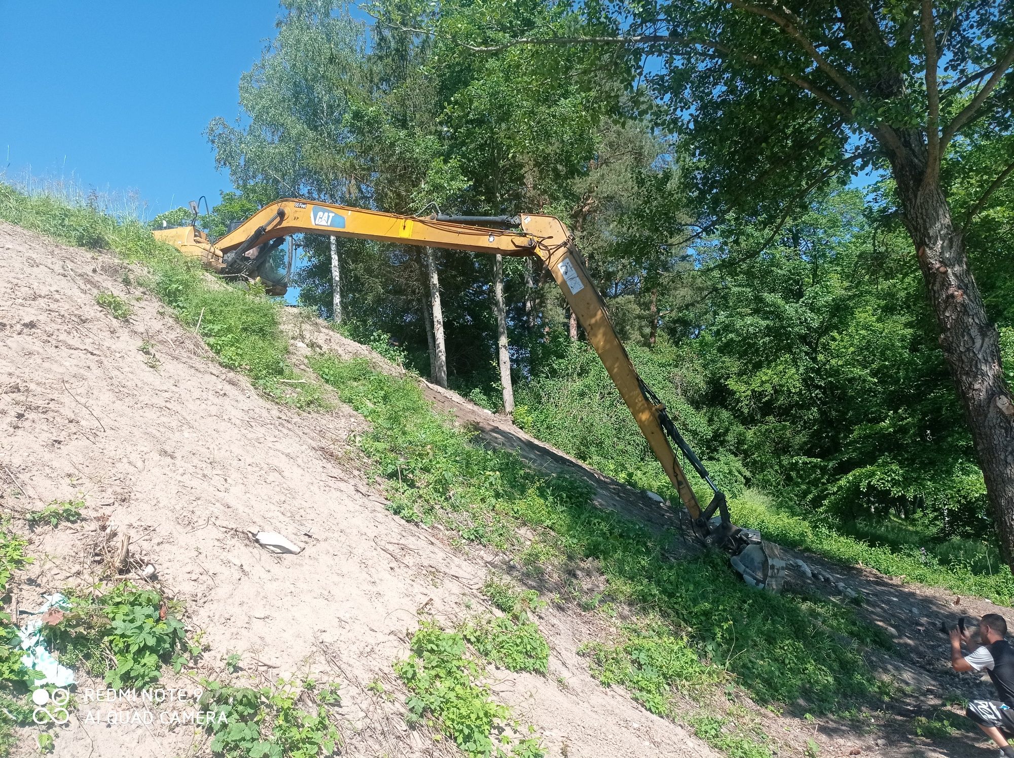 Koparka loparka LongPrace ziemne odmulanie  rekultywacja terenu