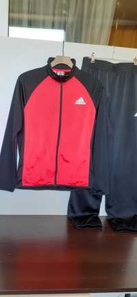 Новый детский спортивный костюм Adidas на 13-14 лет черно-красный