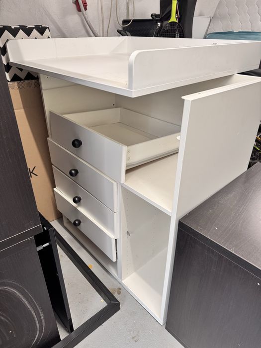 Przewijak Ikea bialy z szufladami